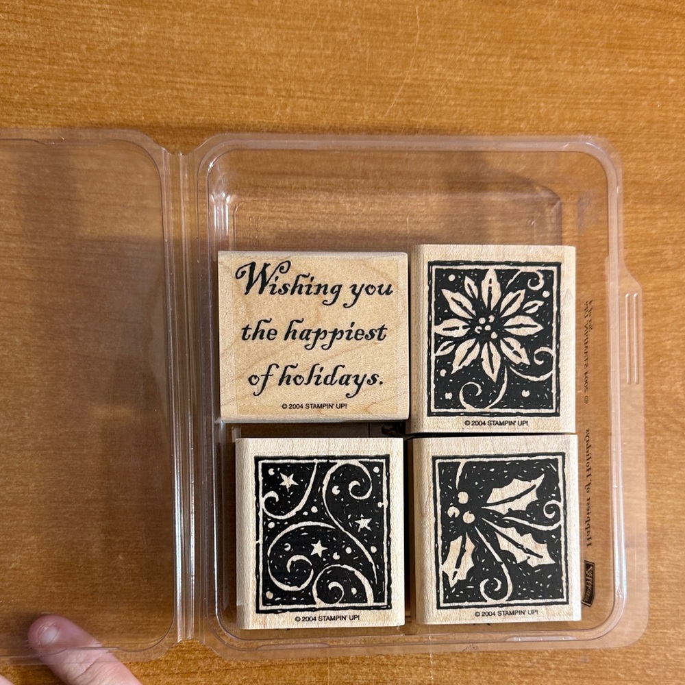 Stampin'‎ Up! Festive Black and White Rubber Stamp Set